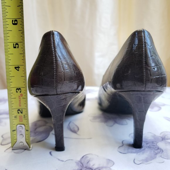 Comfort Plus by Predictions Brown Slip-on Heel Pumps Shoes Women's Size 9 1/2 - Picture 5 of 9